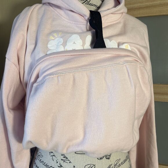 U HE YiTengFei Salmo Oversized Pink Cartoon Soft Hoodie Sweatshirt Size Small - Picture 6 of 7